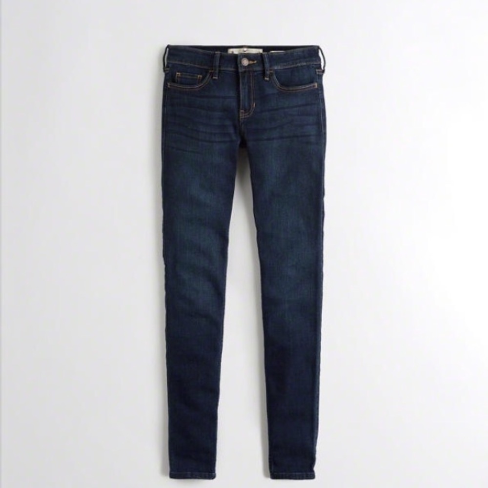Stretch/skinny faded denim jeans